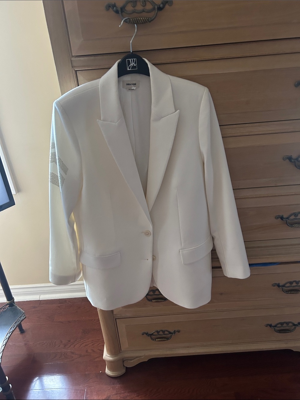Zadig & Voltaire Cream Single-Breasted Blazer - Picture 1 of 4
